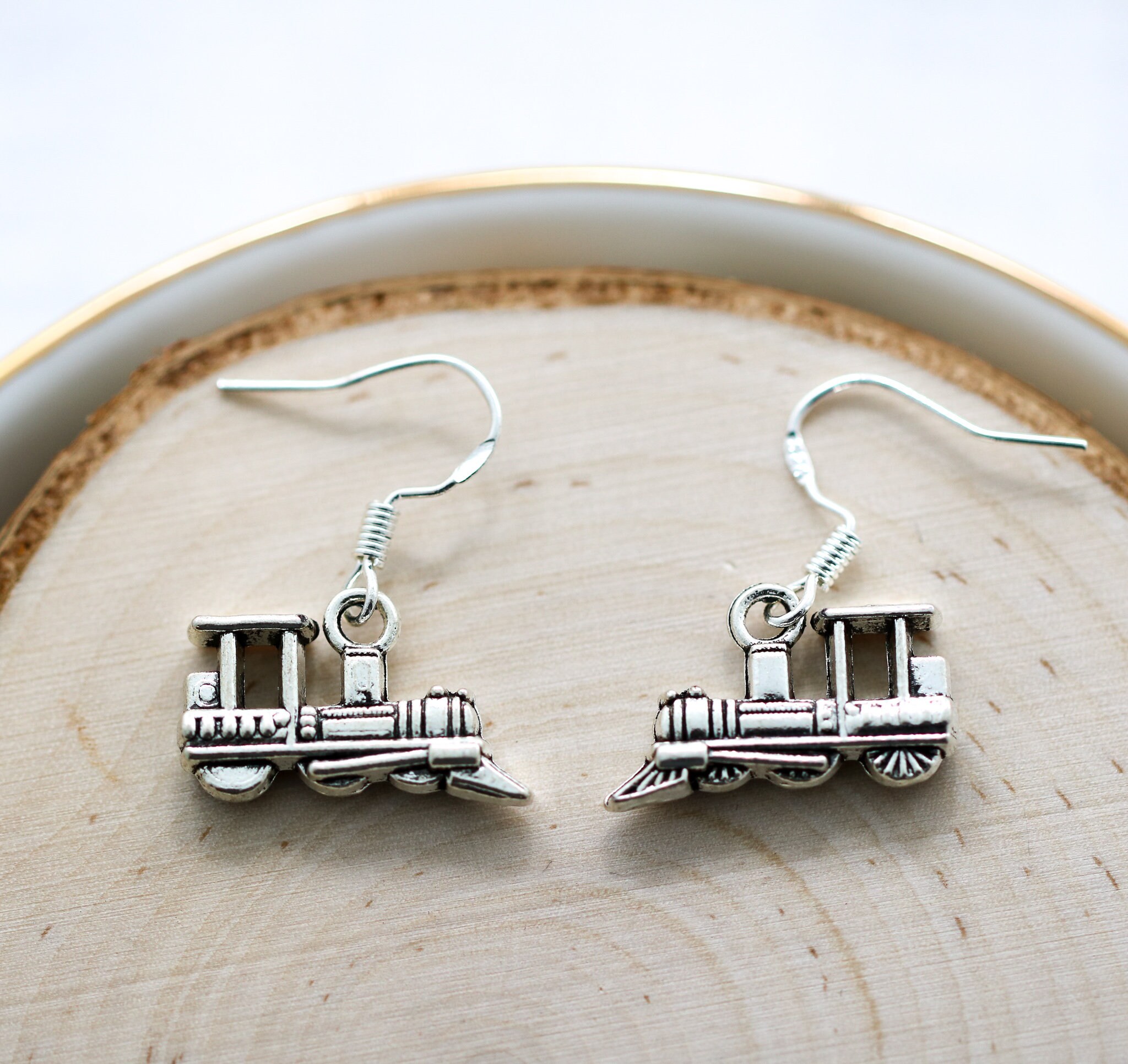 Train Earrings for Women Train Enthusiast 925 Sterling Etsy