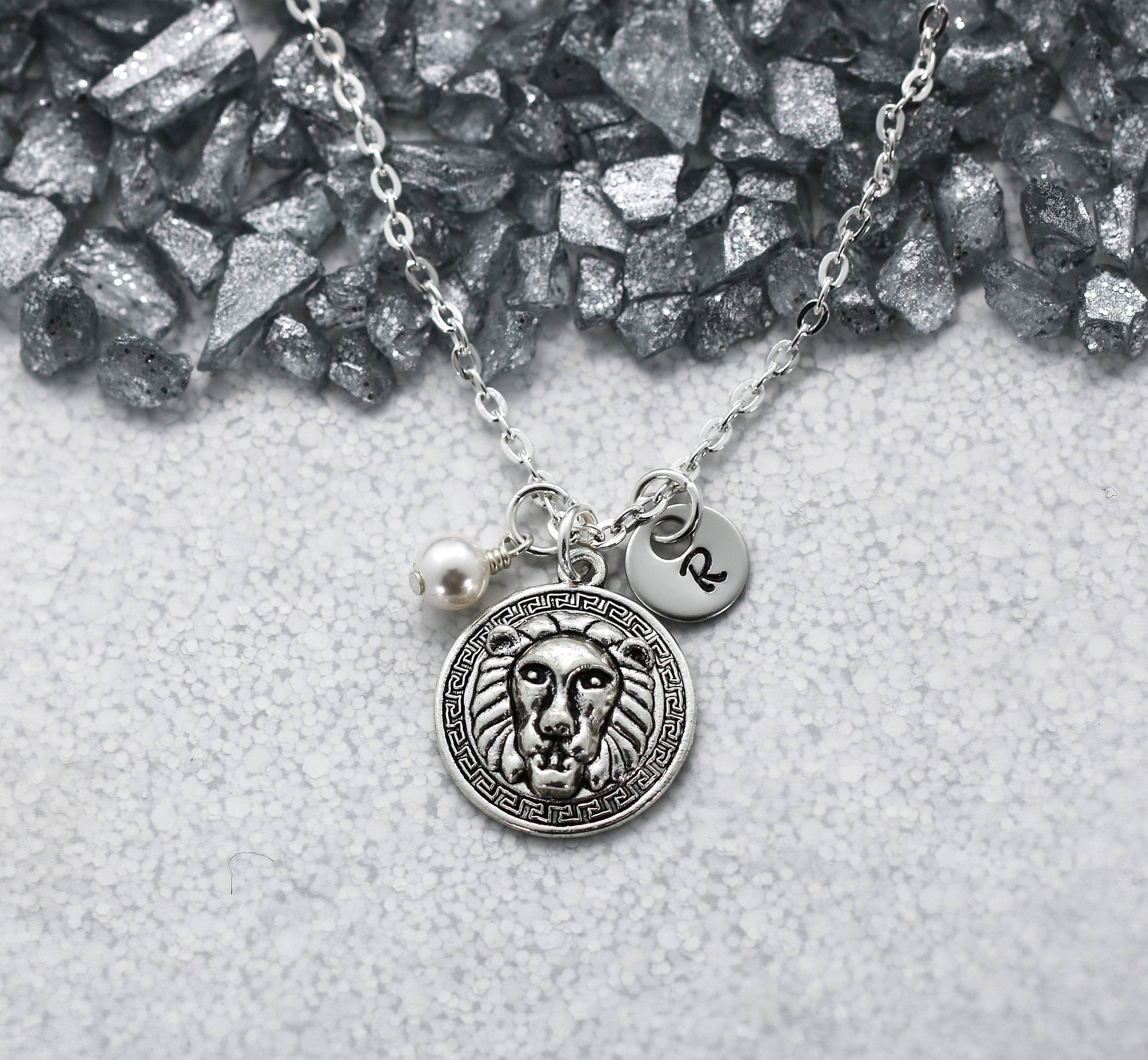 Lion Head Necklace Stainless Steel Lion Jewelry Lion Charm | Etsy