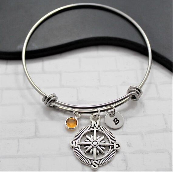 etsy compass bracelet