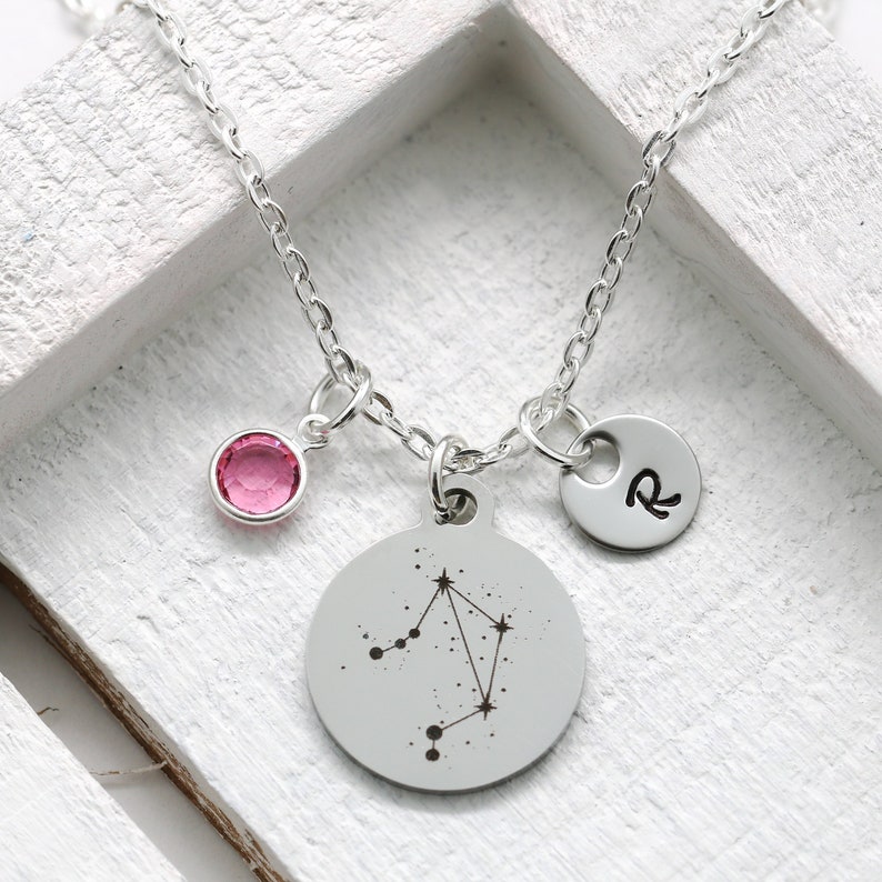 Libra Necklace for Women Libra Zodiac Sign Constellation - Etsy