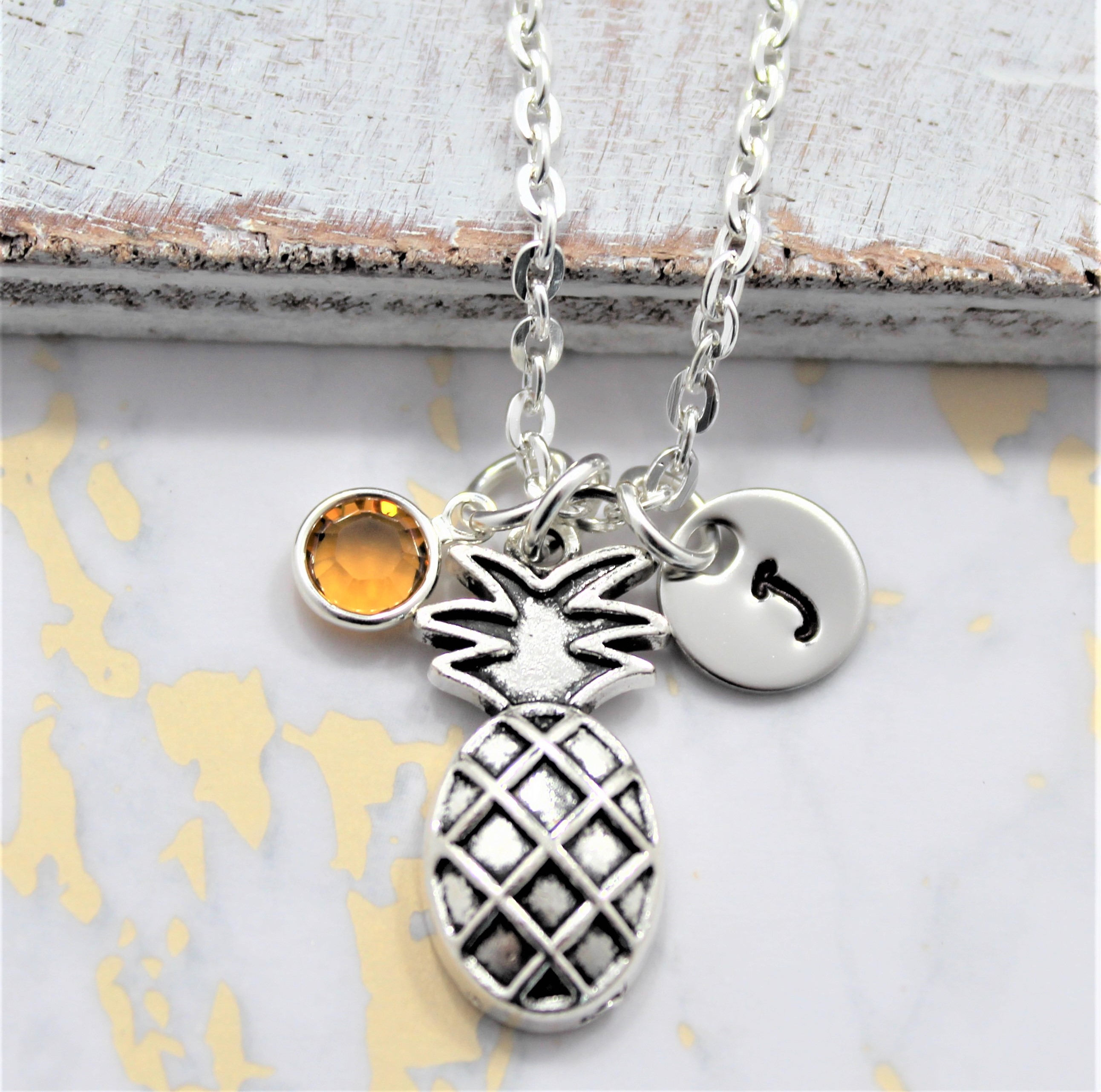 Pineapple Necklace Etsy