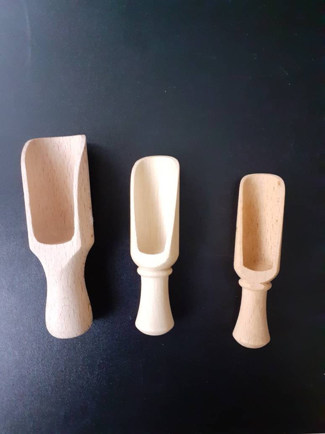 Wooden Scoops Spice & Herb Scoops Coffee, Tea, Salt Scoops. Set of 3. Etsy
