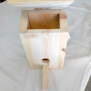Handcrafted Timber Bird Feeder: Sustainable Garden Decor