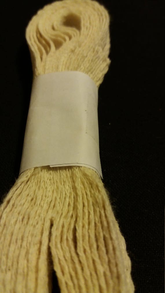 Pyjamas cord.100% natural un-bleached cotton. Flat  6 mm 3 m. shoe lace, tape.