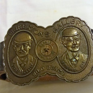 Belt Buckle Butch Cassidy & The Sundance Kid Buckle. Leather Belt