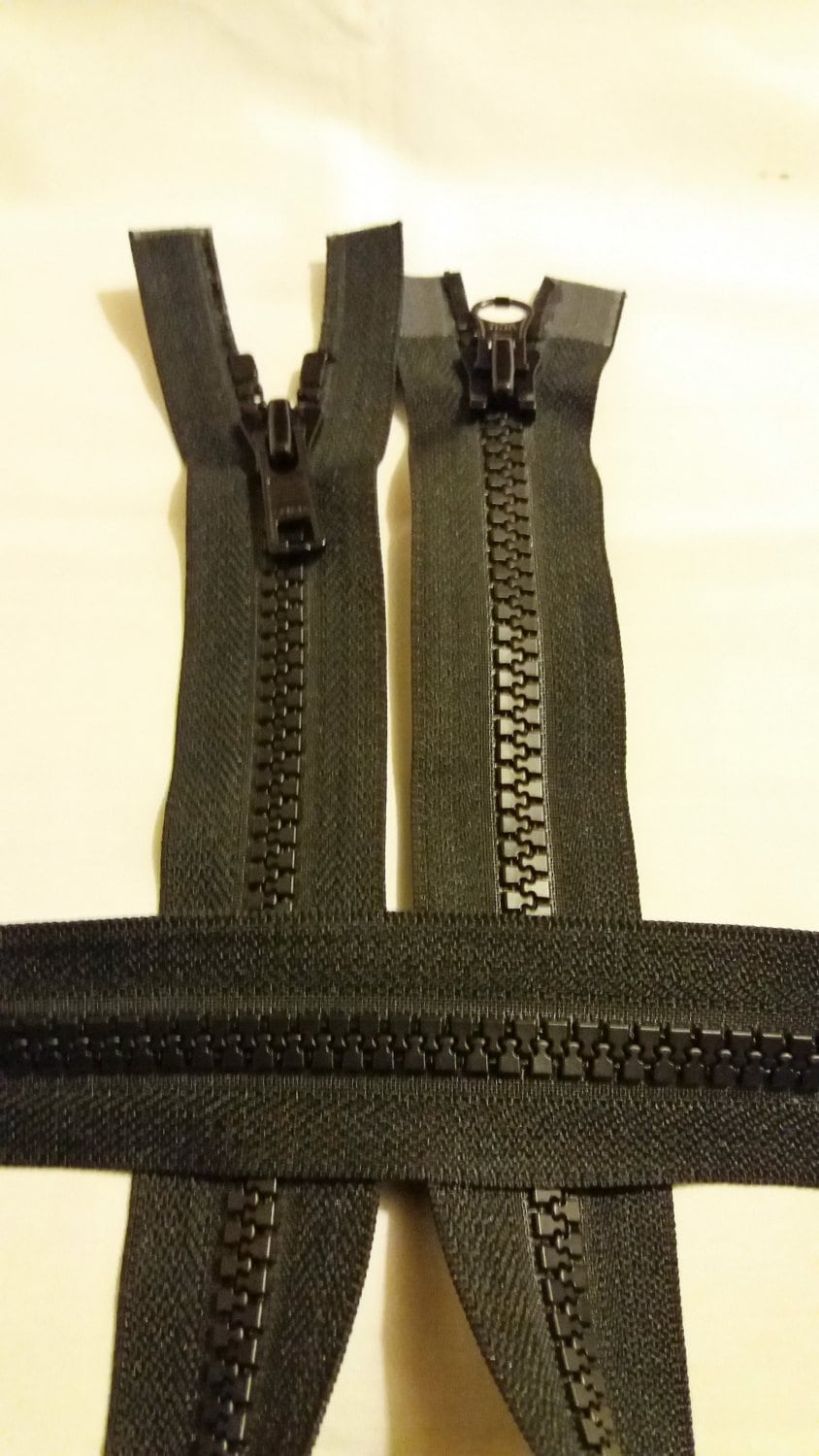 127cm LONG Ideal for kit bags no 5. CHUNKY ZIPS Zippers Sewing Black YKK 
