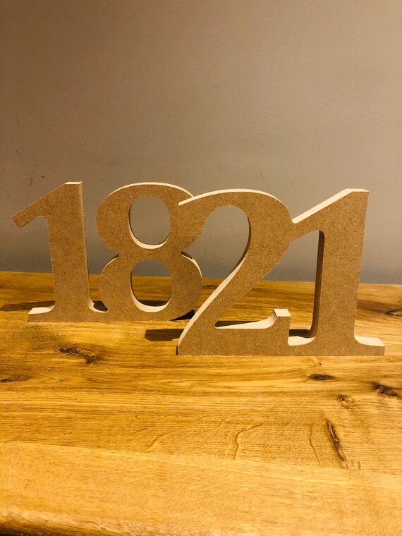 MDF Wooden Coming Of Age Birthday Celebration Joint Numbers Signs Crafts