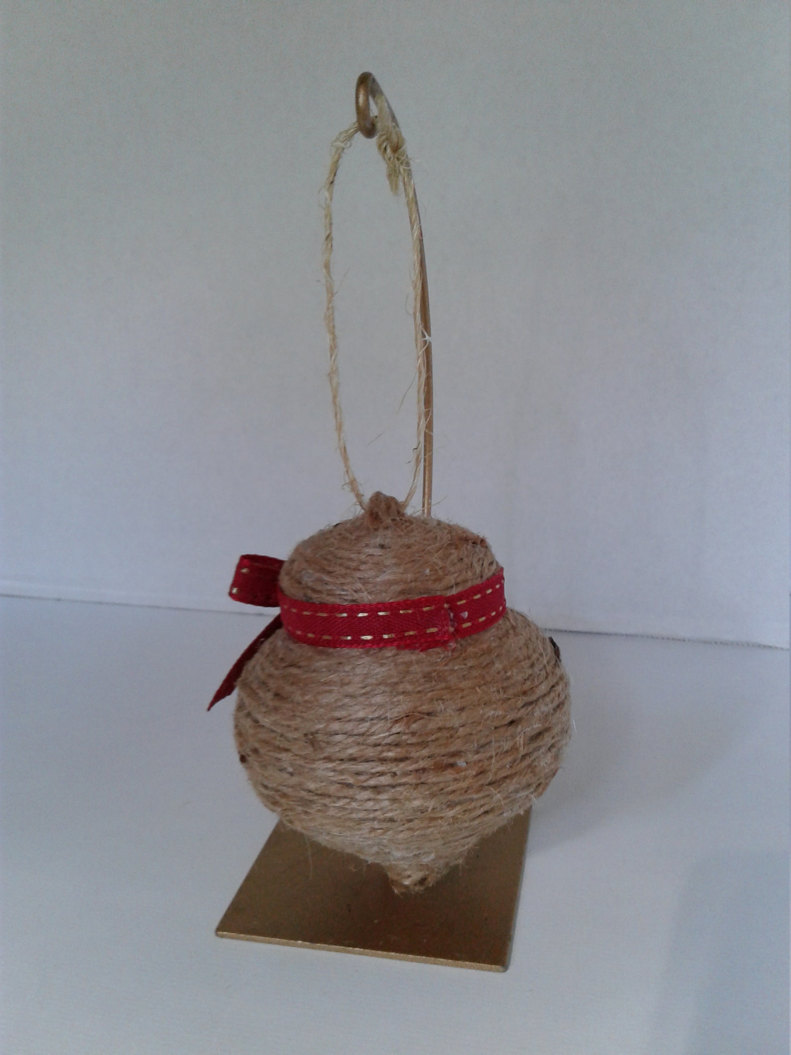 Paper Mache Rustic Natural Jute Rope Wrapped Christmas Etsy