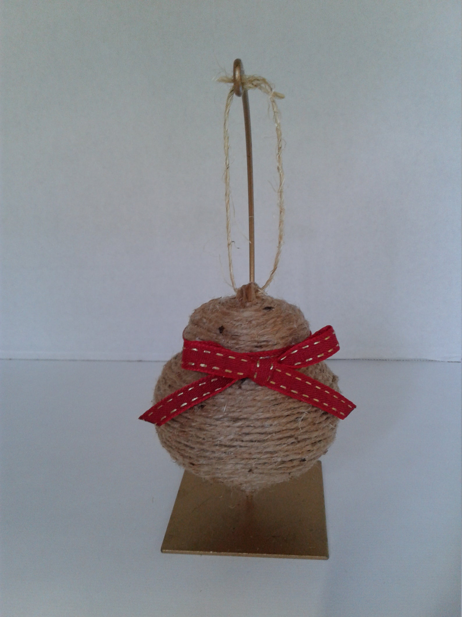 Paper Mache Rustic Natural Jute Rope Wrapped Christmas Etsy