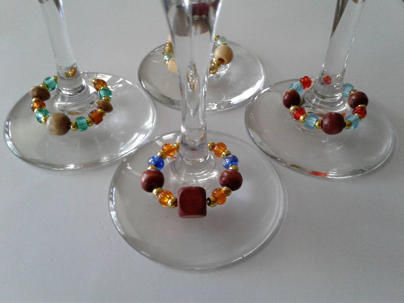 Southwestern Style Wine Glass Rings Set of 4ID2 Etsy