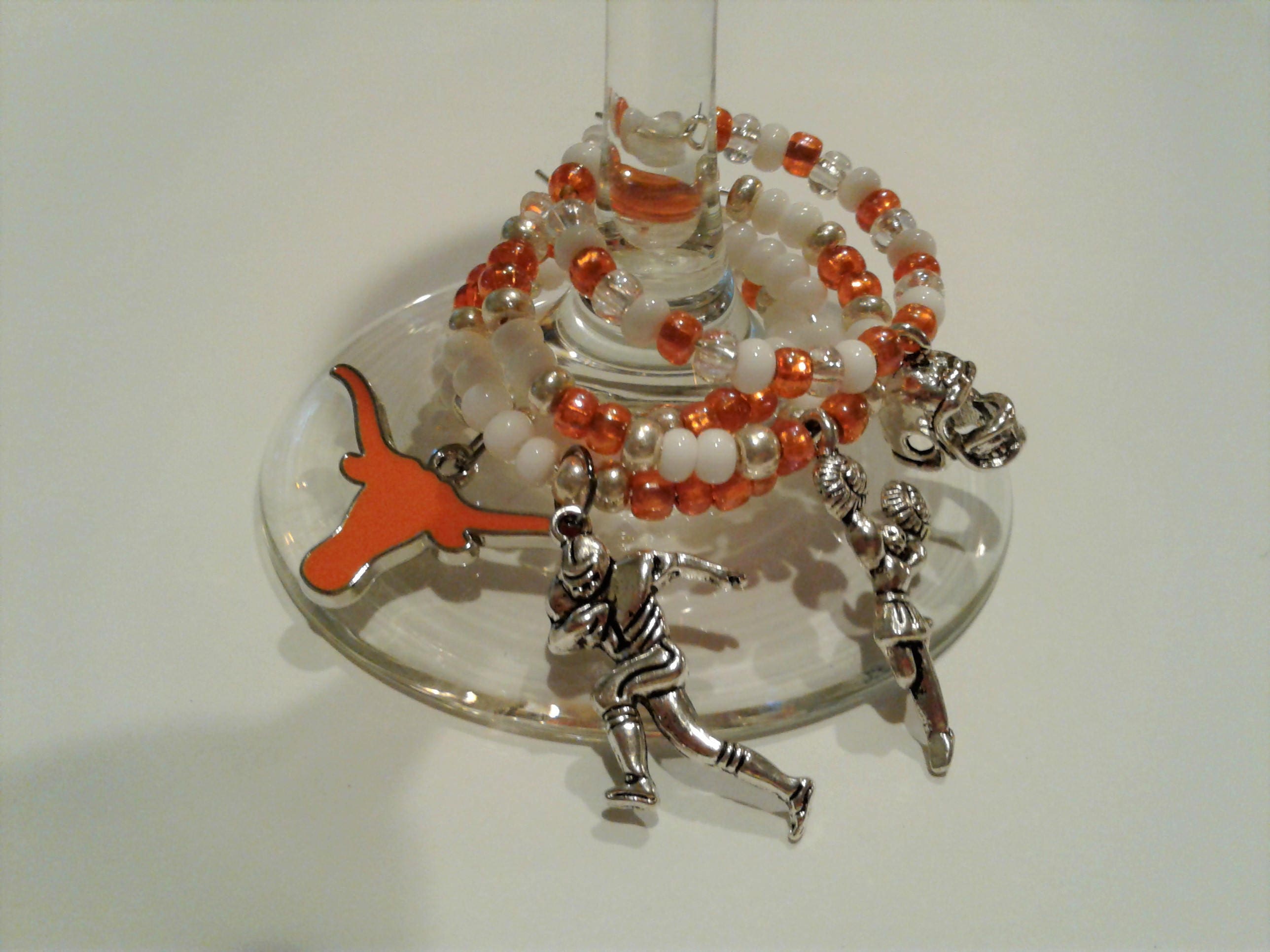 Longhorn Wine Glass Ring Set of 4 Etsy