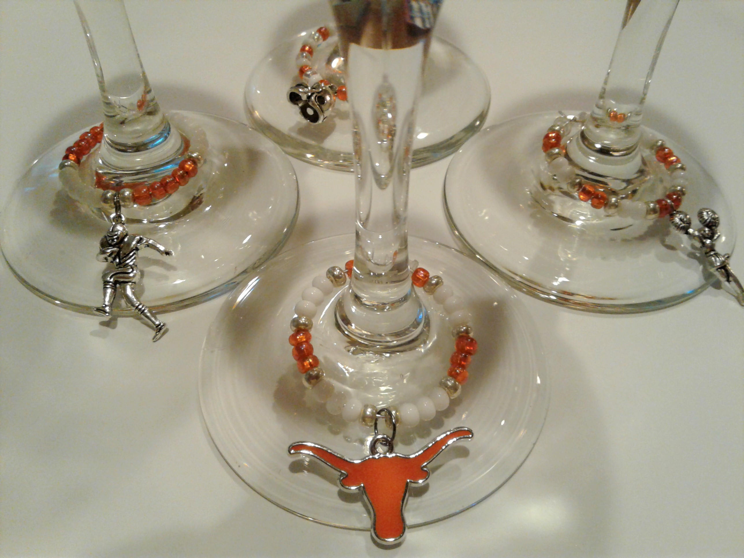 Longhorn Wine Glass Ring Set of 4 Etsy