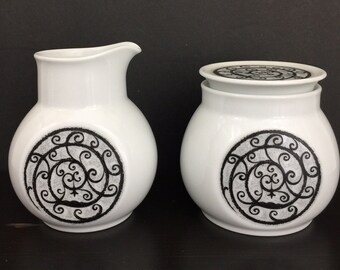 Noritake Younger Image China Esperanza Japan Creamer and Lidded Sugar Bowl