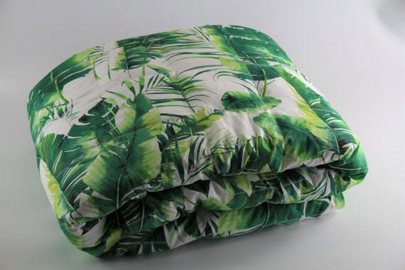 5kg Single Size Palm Leaves Weighted Blanket Australian Made filled with  plastic poly pellets