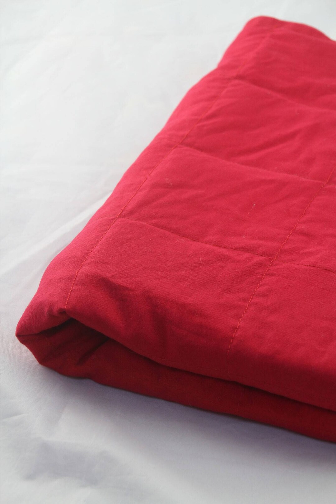 1kg Lap Size Red Cotton Weighted Blanket Australian Made Etsy
