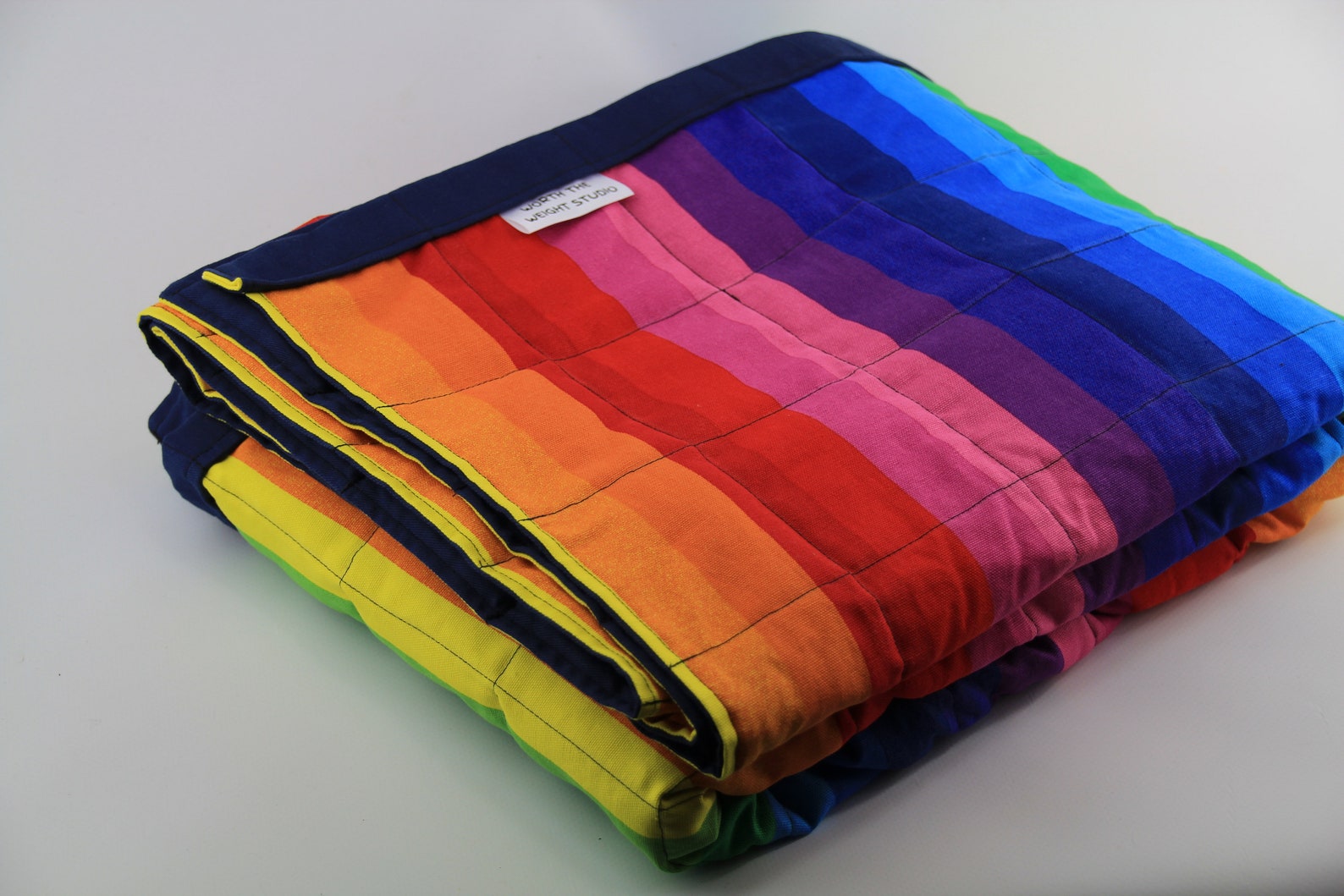 Rainbow Single Size Cotton Weighted Blanket Australian Made Etsy