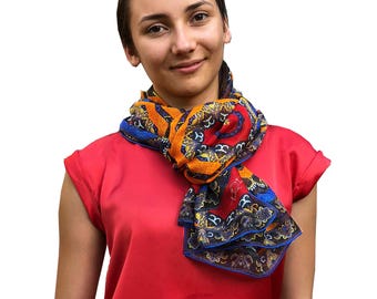 Luxury Silk Scarf | Albanian Xhubleta Heritage Wrap, Hand-Rolled Edges