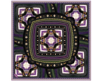 Luxury Natural Silk Scarf, Albanian Xhubleta UNESCO Heritage, Premium Twill Shawl, 90 × 90 cm