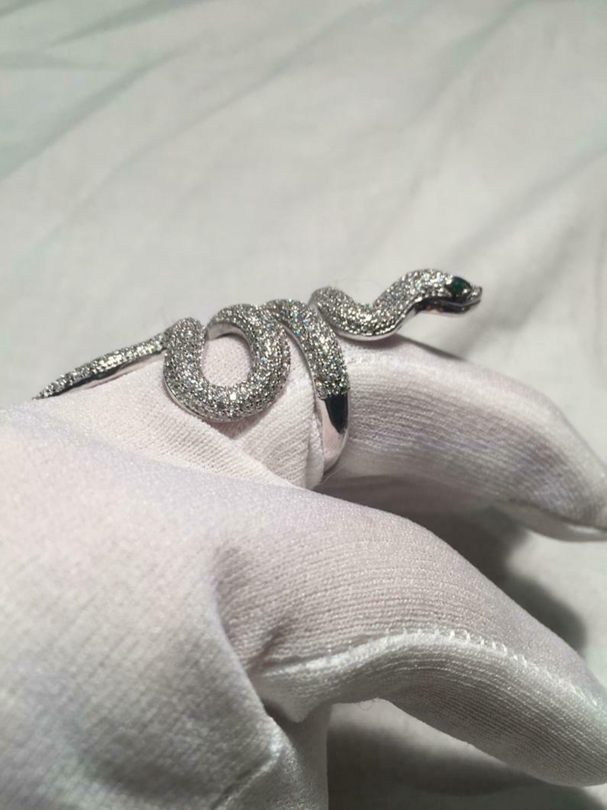 Snake Ring/ Round Cut Diamond Ring/ Engagement Ring/ Wedding Etsy