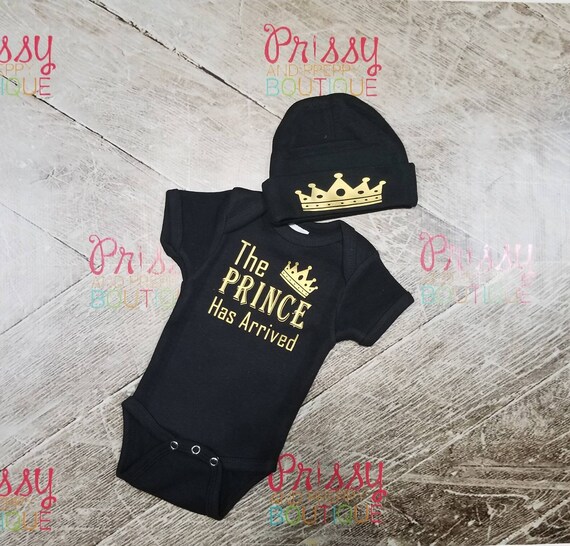 black and gold baby boy outfit