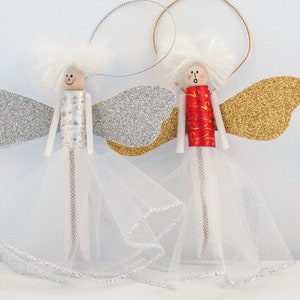 Tulle Christmas Peg Angel - Pattern