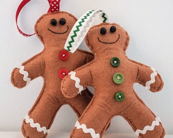 Christmas Gingerbread Man Decoration - Pattern and Instructions