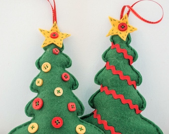 Christmas Felt Tree Decoration - Pattern and Instructions