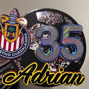Custom Soccer Ball Cake Topper with any Team you choose