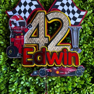 Formula 1 Ferrari Racing Cake Topper