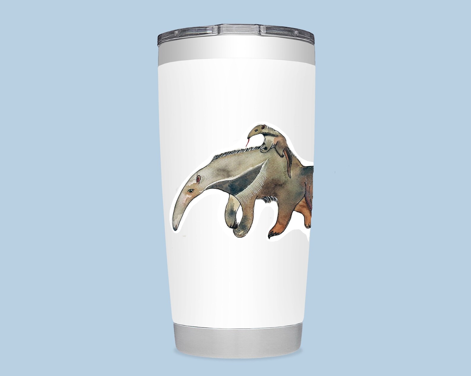 Colorful Hand Cut Vinyl Sticker With Anteater for Laptop Etsy