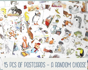 postcard collectors and postcrossing best for animal lovers Pack of 30 different postcards of british wildlife POSTCARDS OF BRITISH ANIMALS