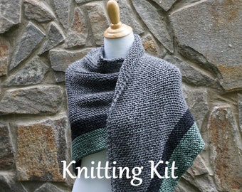 Outlander knitting kit / Claire's Rent shawl / DIY shawl knitting kit / shawl pattern / yarn / stitch markers / knitting needles