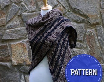 Outlander shawl pattern, Fraser's Ridge shawl pattern, knit shawl pattern, PDF download shawl pattern