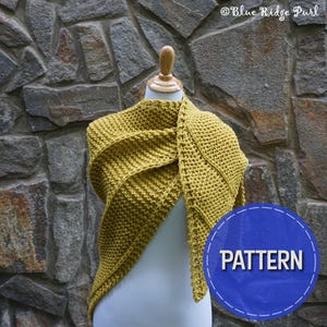 Shawl knitting pattern, knit shawl, triangle shawl, PDF download knitting pattern