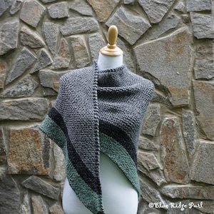 Claires Rent Shawl, Outlander, hand knit shawl, large knitted triangle wrap