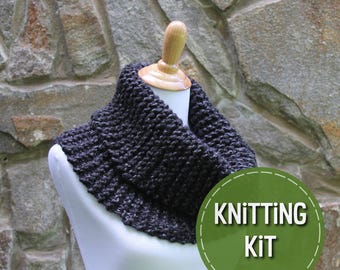 Scarf Knitting Kit, Cowl Knit Kit, Outlander Inspired, Make Your
