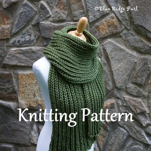 Chunky scarf knitting pattern / PDF digital download