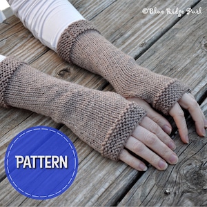 Knitted arm warmers pattern, digital download knit glove pattern