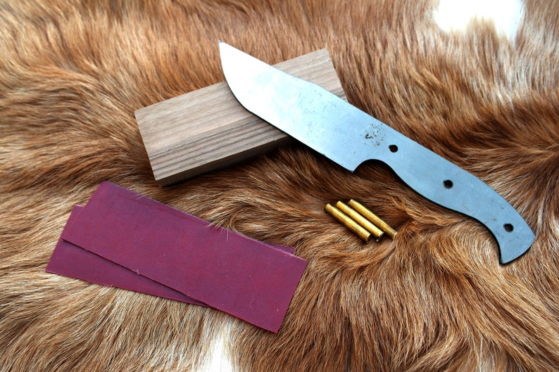 1095 Carbon steel blank knife kit blade knife making kit Etsy