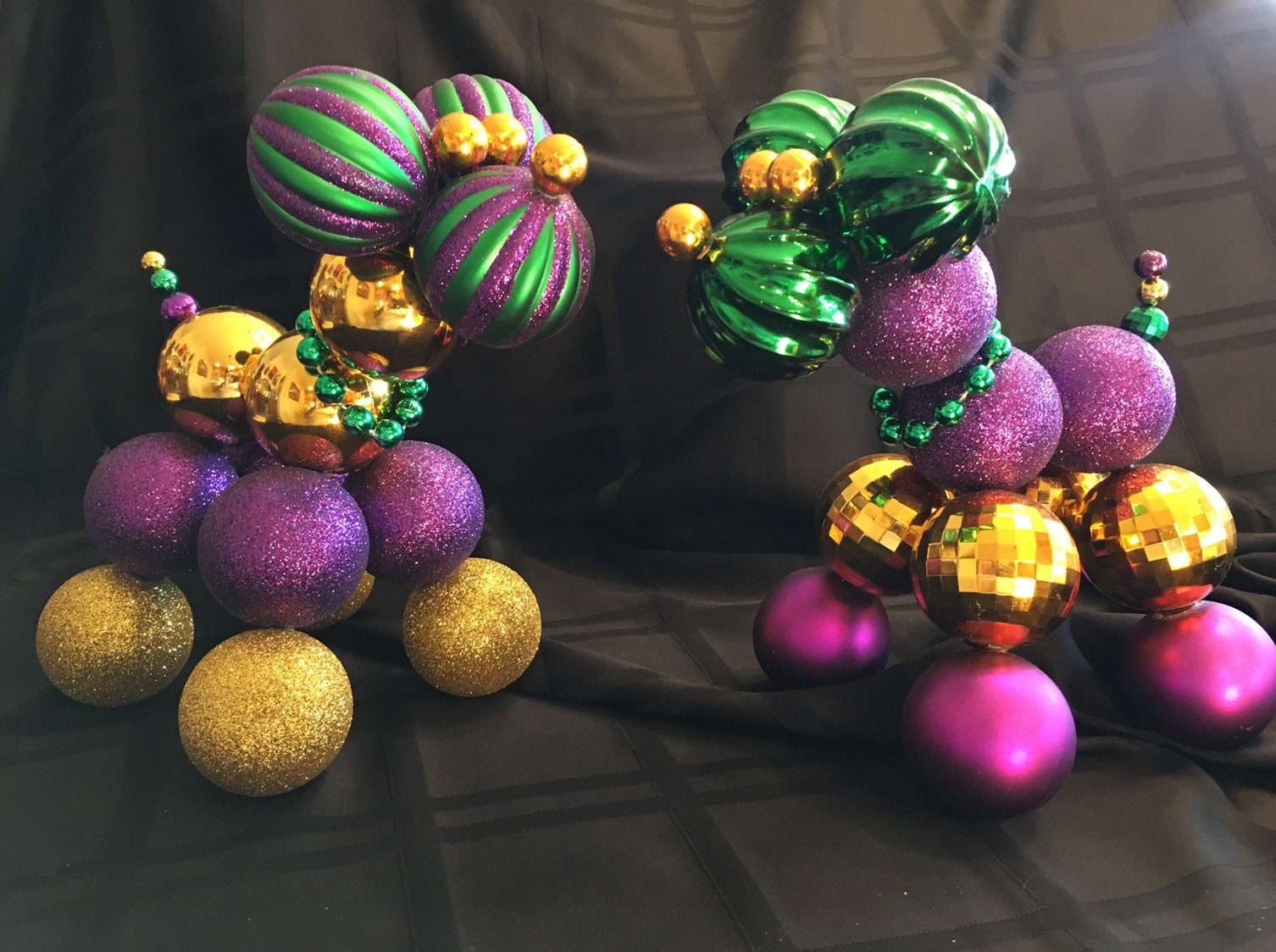 mardi gras bead dog door hanger