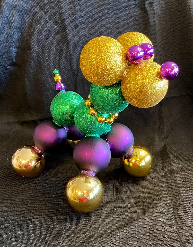 mardi gras bead dog statues for sale