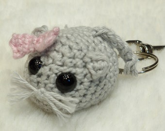 Hamsti Hamster Crocheted Sad Hamster Tik Tok Crochet Hamster Pendant Keychain Cuddly Toy Amigurumi