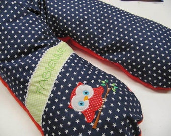 Nursing Pillow Storage Pillow 190 cm Large blue owl