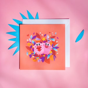 Carte mini pigs - Bouquet de printemps