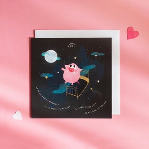 Carte mini pigs - Nuit