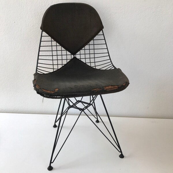 Early Original Eames Bikini Chair DKR Original Upholstery Mid Century Modern