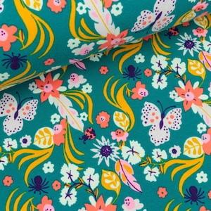 Sweatshirt fabric Freren petrol pastels (19.80 EUR / meter)
