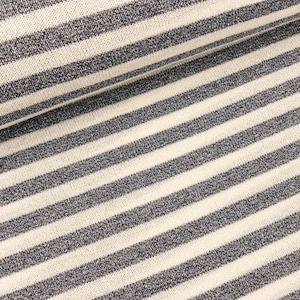 Sparkling jersey Michel Stripe Navy-White glitter (12.90 EUR/meter)