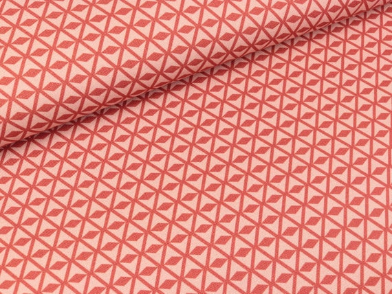 Cottoncanvas Square coral rose by Lila-Lotta (15,50 EUR meter)