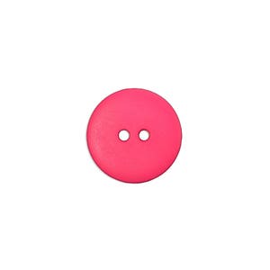 Button 2-hole neon pink matt